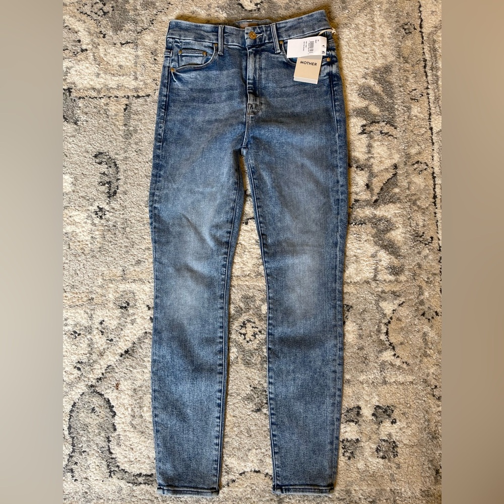 Mother looker high waist ankle skinny jeans (on the road)